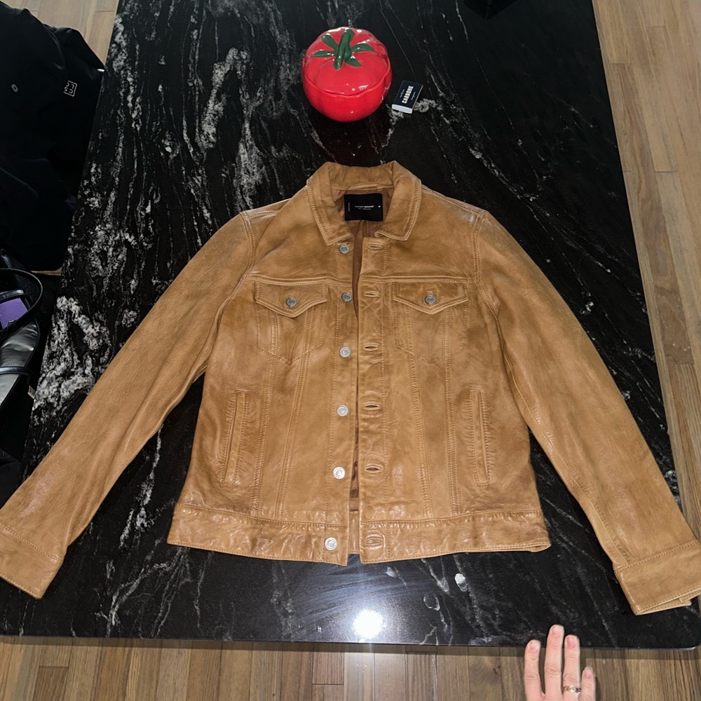 Lucky Brand Tan REAL Leather Jacket NWOT